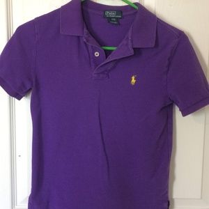 Ralph Lauren Purple Polo Shirt Size 8 Kids